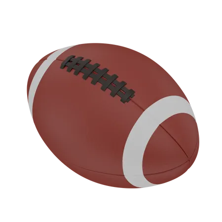 Brown Rugby Ball 3D Icon