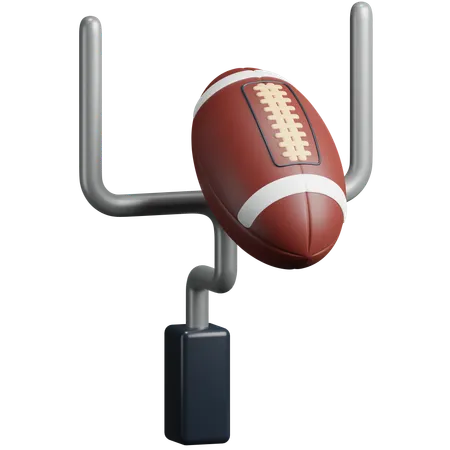 Rugby Ball + Goal Post  3D Icon