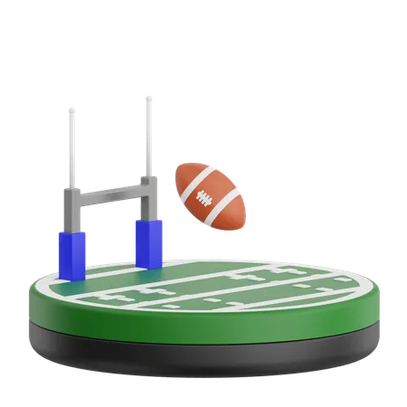 Rugby-Feld  3D Icon