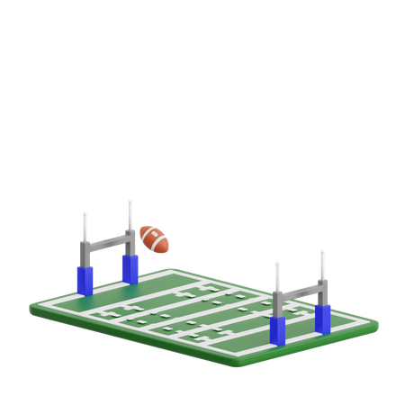 Rugby-Feld  3D Icon