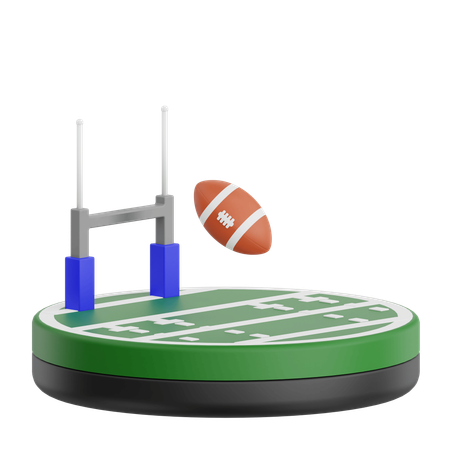 Rugby-Feld  3D Icon