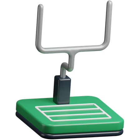 Rugby Field + Goal post  3D Icon