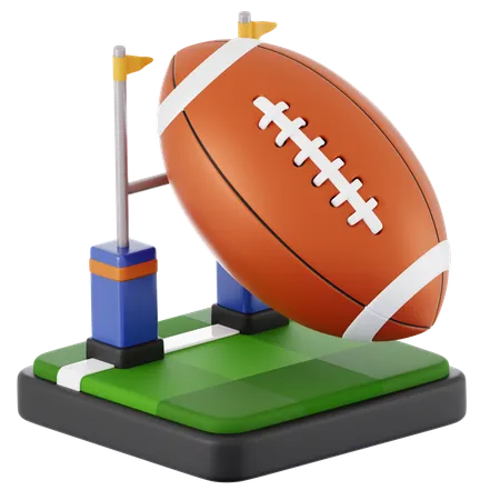 Rugby Playing  3D Icon