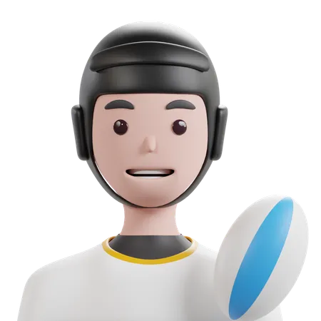 Rugby Spieler  3D Icon