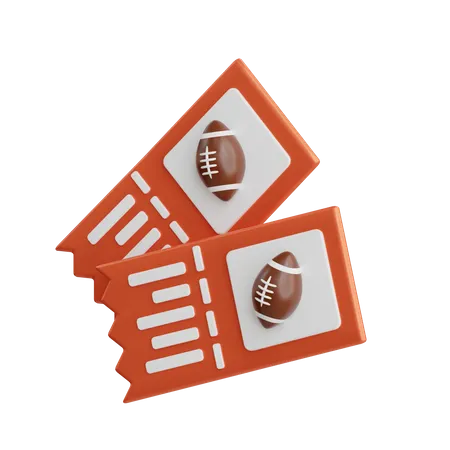 Rugby Ticket  3D Icon