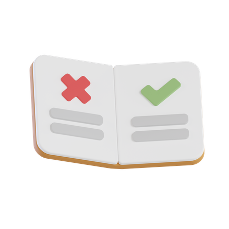 Rule Book  3D Icon