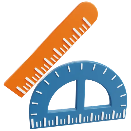 3 D Ruler With Isolated Background 3D Icon