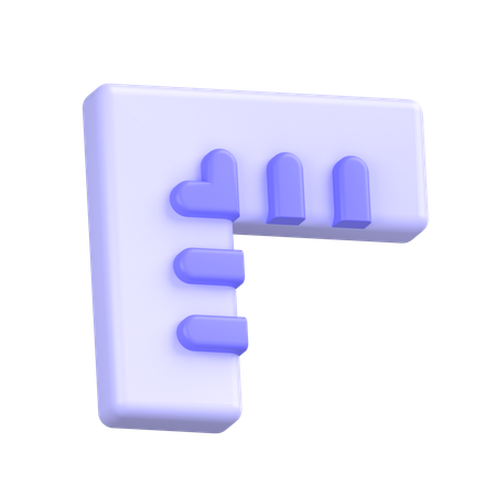 Ruler  3D Icon