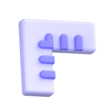 Ruler  3D Icon