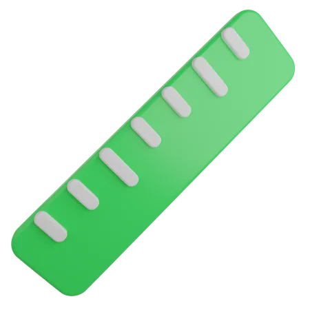 Illustration Of Green Ruler For Education Can Be Used For Web Or Applications And Other 3D Illustration