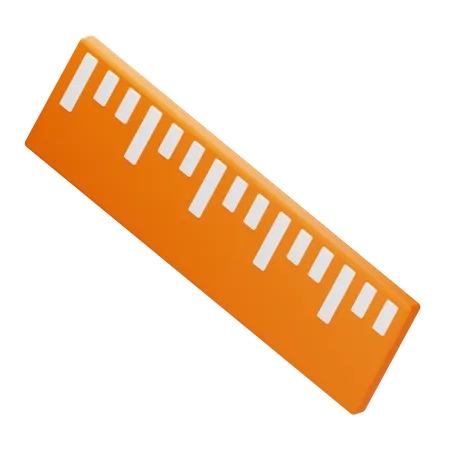 Ruler 3 D Stationery 3D Icon