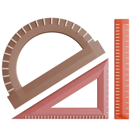 Ruler 3 D Illustration Education With Transparent Background 3D Icon
