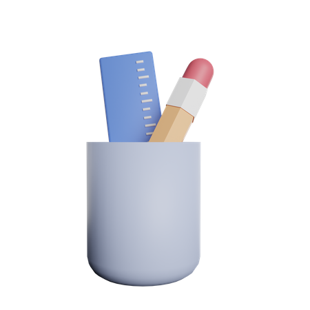 Ruler and Pencil  3D Icon