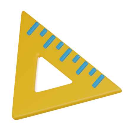 Ruler and set square  3D Icon