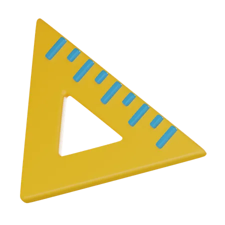Ruler and set square  3D Icon