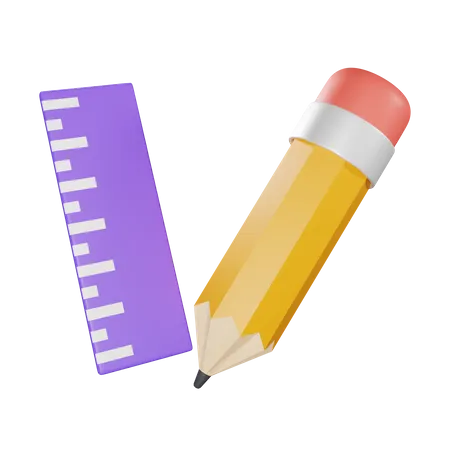Ruler Pen  3D Icon