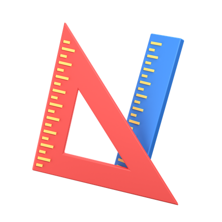 Ruler Set  3D Icon