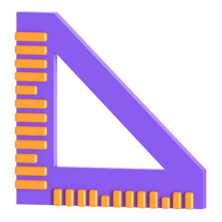 定規三角  3D Icon