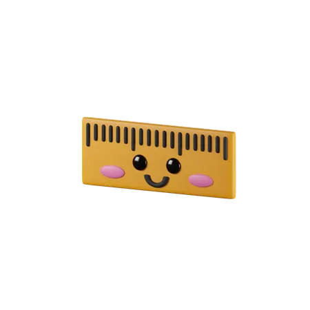 3 D Render Of Cute Ruller Icon 3D Icon