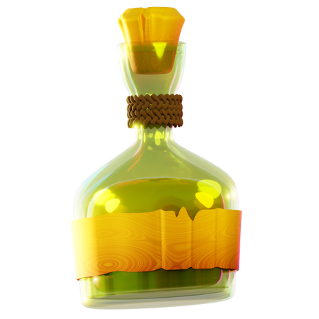 Rum bottle  3D Icon