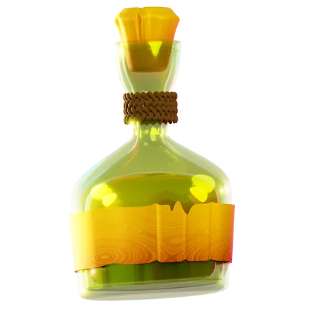 Rum bottle  3D Icon