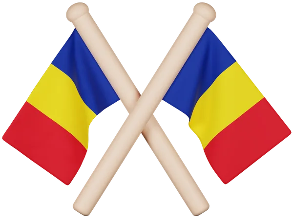 Rumania Flag  3D Icon