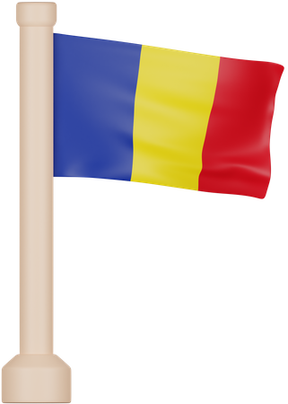 Rumania Flag  3D Icon