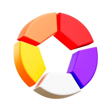 Rundes Diagramm  3D Illustration