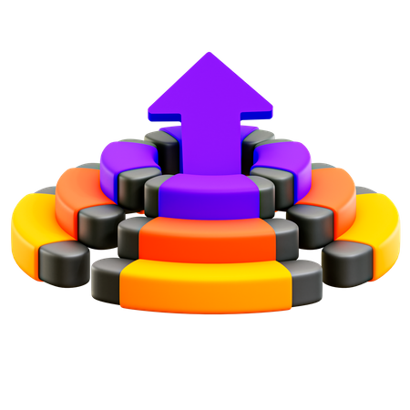 Rundes Diagramm  3D Illustration