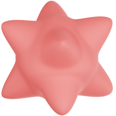 Runde Stern abstrakte Form  3D Icon