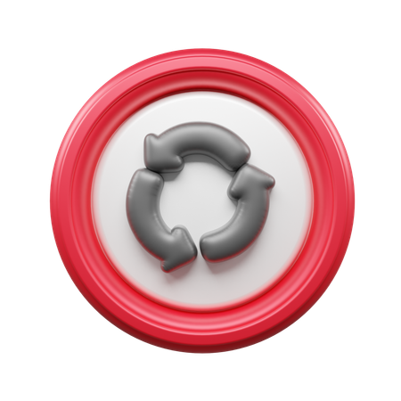 Rundherum Kreis  3D Icon