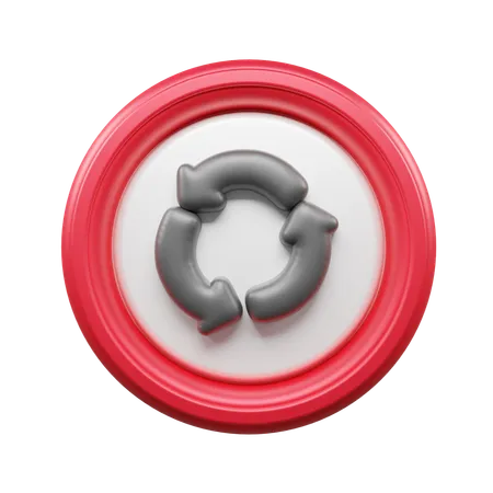 Rundherum Kreis  3D Icon