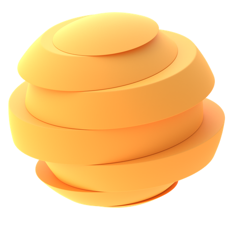 Runde Schnittform  3D Icon