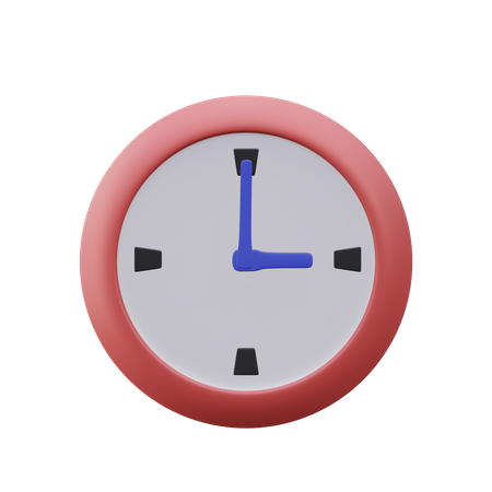 Runde Uhr  3D Icon