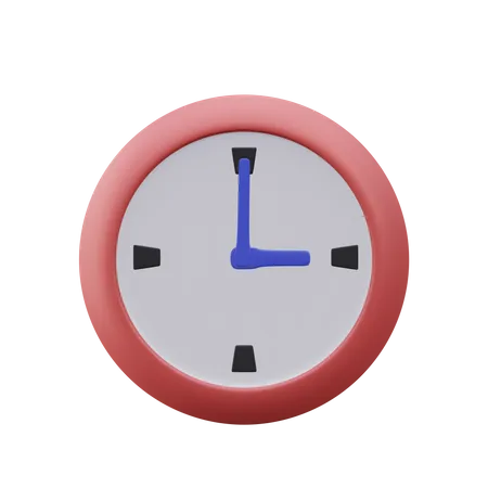 Runde Uhr  3D Icon