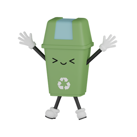 Rundum zufrieden Mülleimer  3D Icon