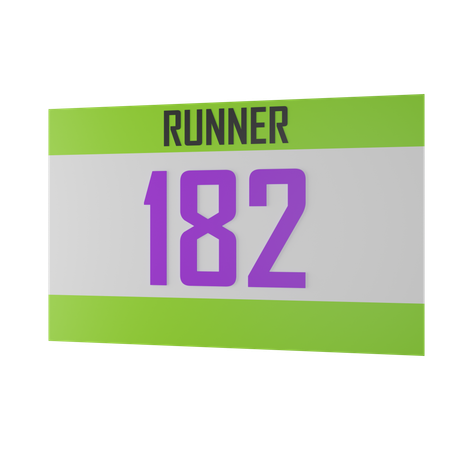 Running Bib  3D Icon