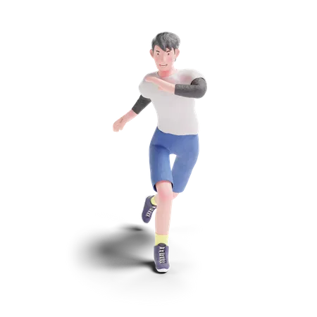 Running Boy  3D Illustration