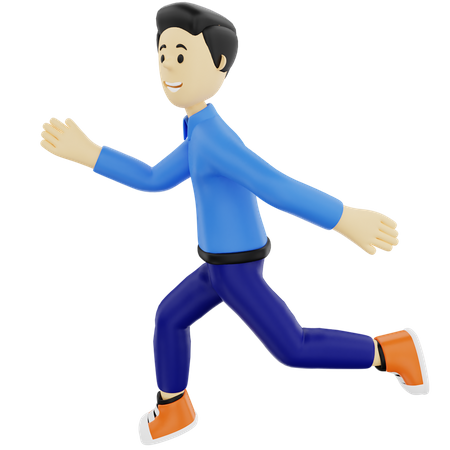 Running businessman  3D Illustration