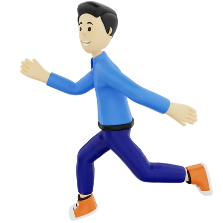 Running businessman  3D Illustration