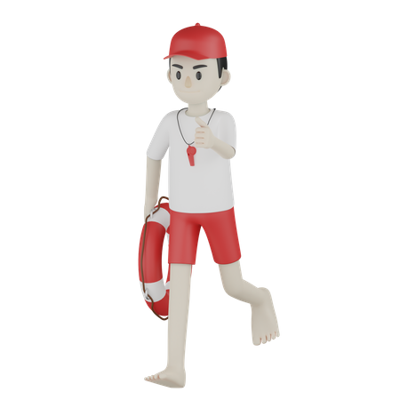 Running Coast Guard  3D Icon