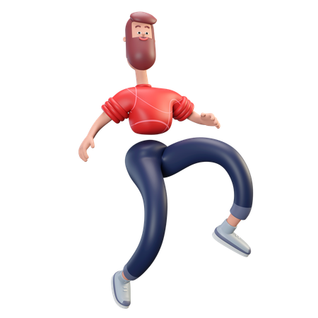 Running Man  3D Illustration