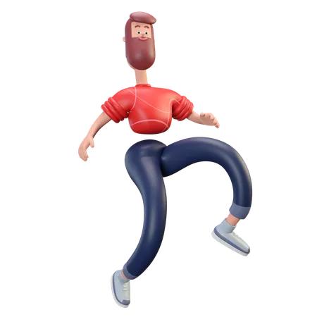 Running Man  3D Illustration