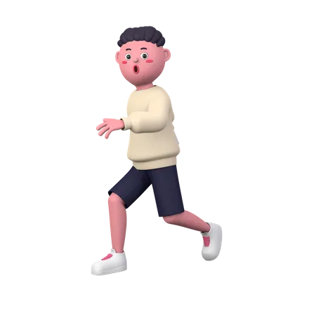 Running man  3D Illustration