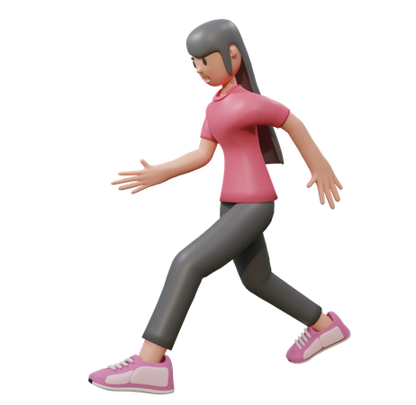 Running man 3D Illustration