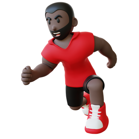 Running Man  3D Illustration