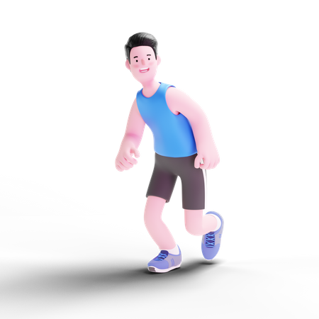 Running man  3D Illustration