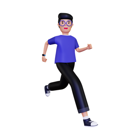 Running Man  3D Illustration