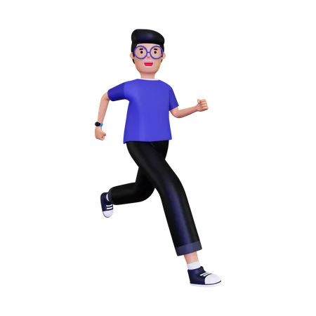 Running Man  3D Illustration