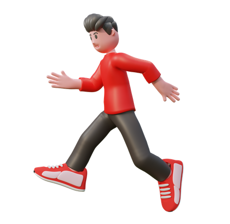 Running man  3D Illustration